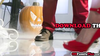 Halloween fuck with horny big tits stepsister in kinky costume Hailey Rose